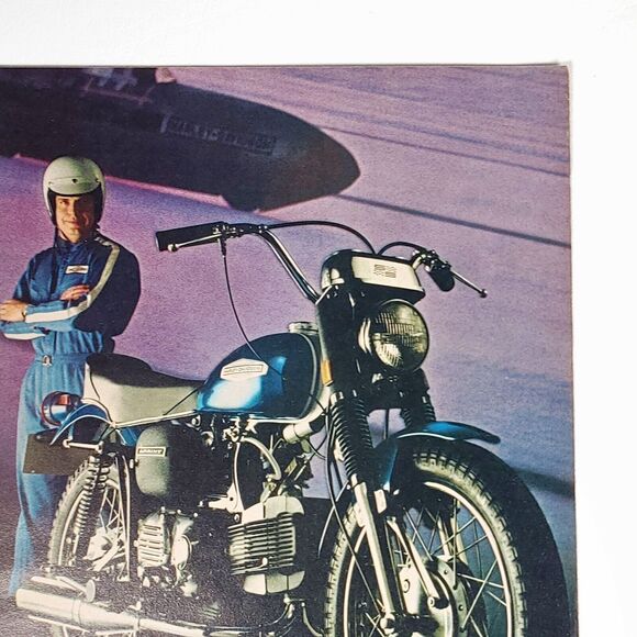 Harley Davidson Sprint 350 Print Ad Motorcycle Garage Wall Art 1969 Full Color - Picture 3 of 6